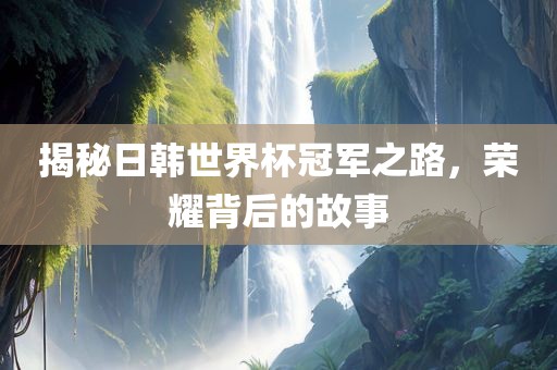 揭秘日韩世界杯冠军之路，荣耀背后的故事漯河市盈旭机械设备有限公司