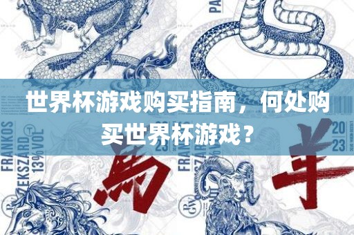 世界杯游戏购买指南，何处购买世界杯游戏？