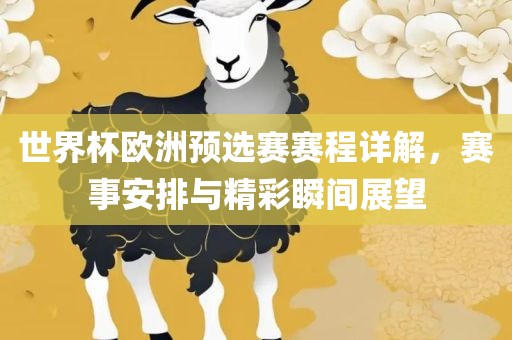 世界杯欧洲预选赛赛程详解，赛事安排与精彩瞬间展望