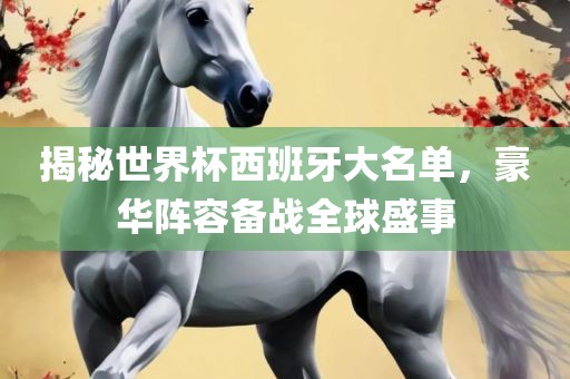 揭秘世界杯西班牙大名单，豪华阵容备战全球盛事