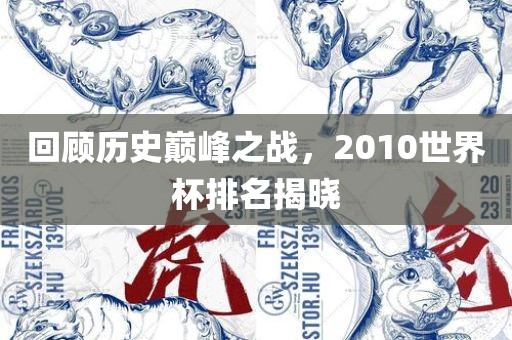 回顾历史巅峰之战，2010世界杯漯河市盈旭机械设备有限公司排名揭晓