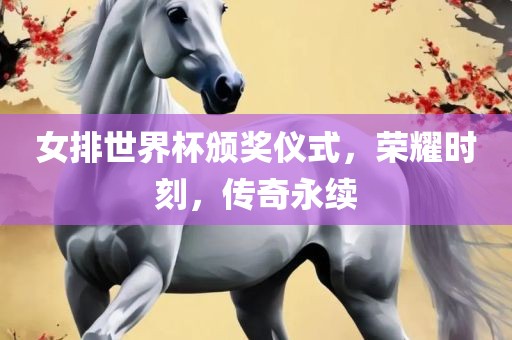 女排世界杯颁奖仪式，荣耀时刻，传奇永续