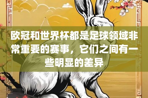 欧冠和世界杯都是足球领域非常重要的赛事，它们之间有一些明显的差异
