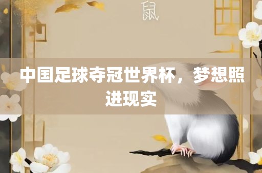 中国足球夺冠世界杯，梦想照进现实