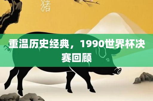 重温历史经典，1990世界杯决赛回顾