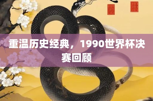 重温历史经典，1990世界杯决赛回顾