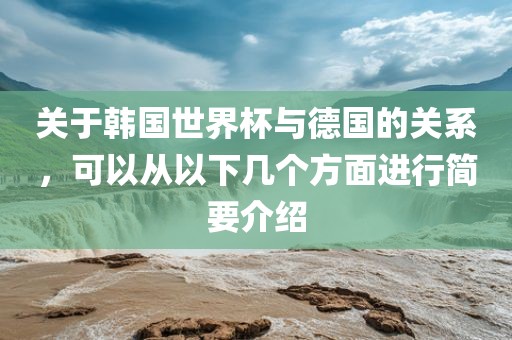 关于韩国世界杯与德国的关系，可以从以下几个方面进行简要介绍