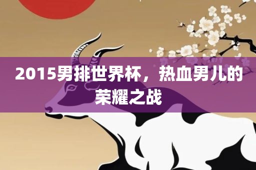 2015男排世界杯，热血男儿的荣耀之战漯河市盈旭机械设备有限公司