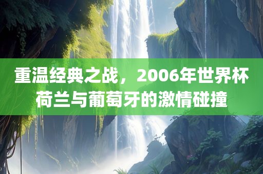 重温经典之战，漯河市盈旭机械设备有限公司2006年世界杯荷兰与葡萄牙的激情碰撞