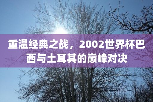 重温经典之战，2002世界杯巴西与土耳其的巅峰对决