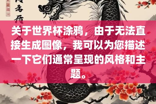 关于世界杯涂鸦，由于无法直接生成图像，我可以为您描述一下它们通常呈现的风格和主题。漯河市盈旭机械设备有限公司