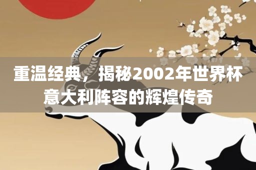 重温经典，揭秘2002年世界杯意大利阵容的辉煌传奇