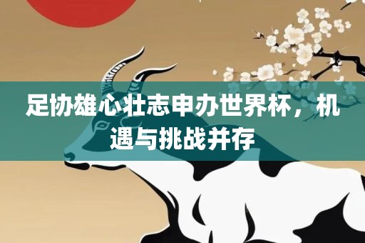 足协雄心壮志申办世界杯，机遇与挑战并存