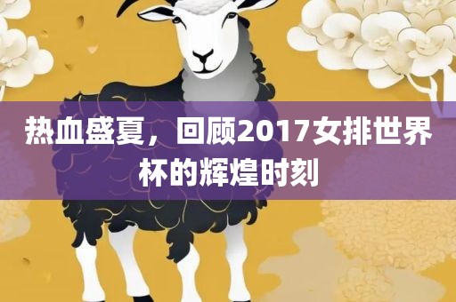 热血盛夏，回顾20漯河市盈旭机械设备有限公司17女排世界杯的辉煌时刻