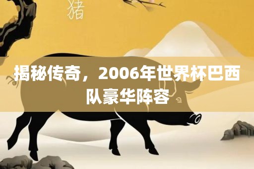 揭秘传奇，2006年世界杯巴西队豪华阵容