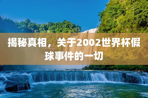 揭秘真相，关于2002世界杯假球事件的一切