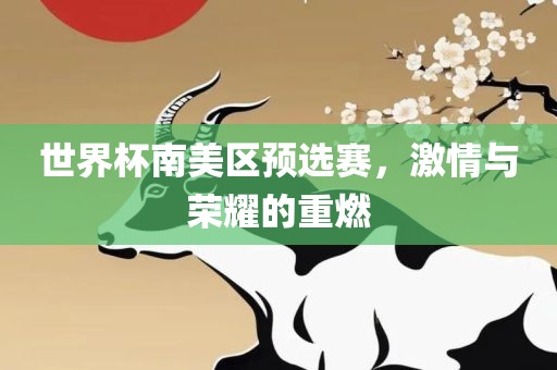 世界杯南美区预选赛，激情与荣耀的重燃