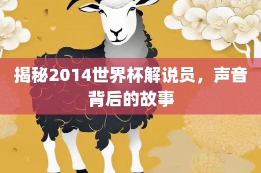 揭秘2014世界杯解说员，声音背后的故事