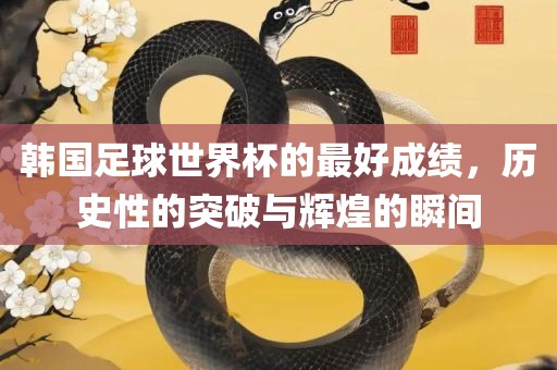 韩国足球世界杯的最好成绩，历史性的突破与辉煌的瞬间