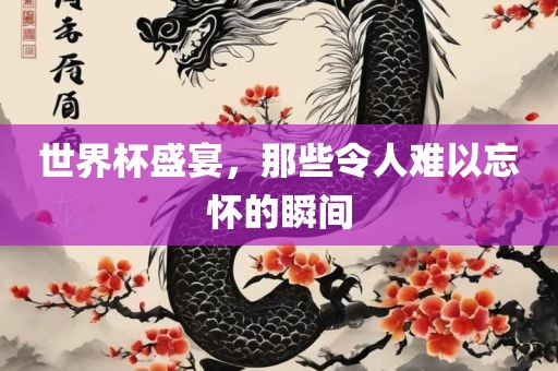 世界杯盛宴，那些令人难以忘怀的瞬间
