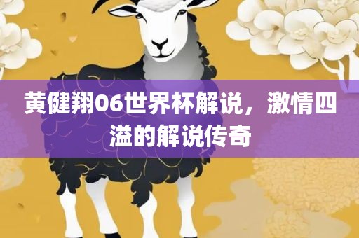 黄健翔06世界杯解说，激情四溢的解说传奇