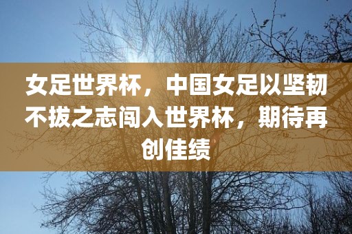 女足世界杯，中国女足以坚韧不拔之志闯入世界杯，期待再创佳绩漯河市盈旭机械设备有限公司