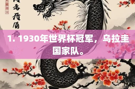 1. 1930年世界杯冠军，乌拉圭国家队。