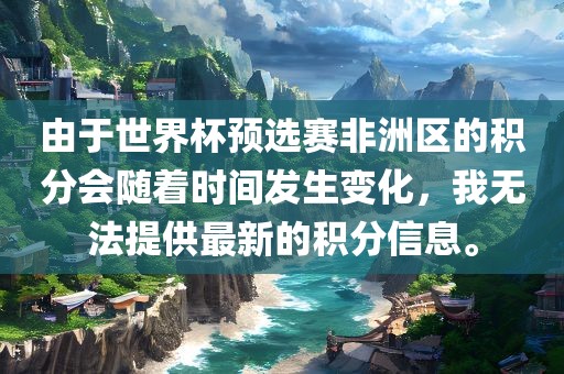 由于世界杯预选赛非洲区的积分会随着时间发生变化，我无法提供最新的积分信息。