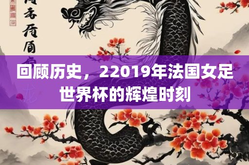 回顾历史，22019年法国女足世界杯的辉煌时刻