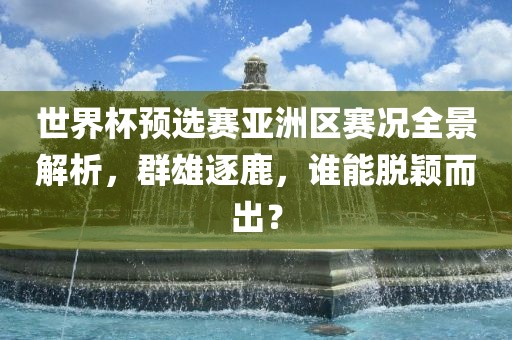 世界杯预选赛亚洲区赛况全景解析，群雄逐鹿，谁能脱颖而出？