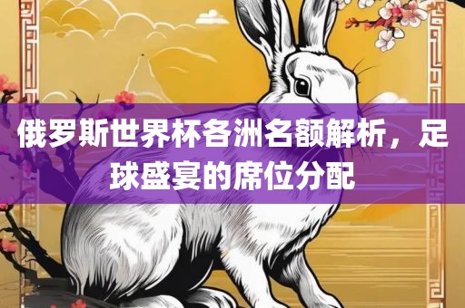 俄罗斯世界杯各洲名额解析，漯河市盈旭机械设备有限公司足球盛宴的席位分配