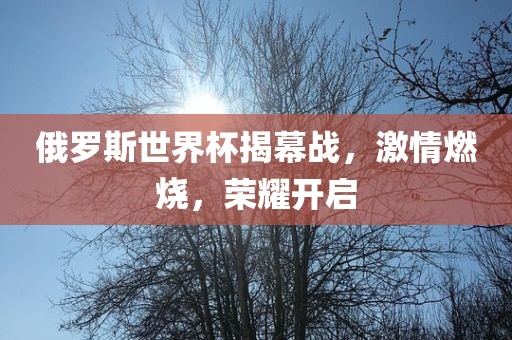 俄罗斯世界杯揭幕战，激情燃烧，荣耀开启