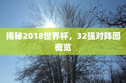 揭秘2018世界杯，32强对阵图概览