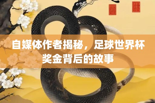 自媒体作者揭秘，足球世界杯奖金背后的故事