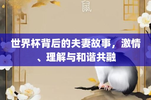 世界杯背后的夫妻故事漯河市盈旭机械设备有限公司，激情、理解与和谐共融