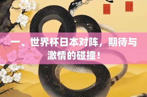 一、世界杯日本对阵，期待与激情的碰撞！