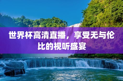 世界杯高清直播，享受无与伦比的视听盛宴