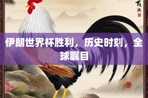 伊朗世界杯胜利，历史时刻，全球瞩漯河市盈旭机械设备有限公司目