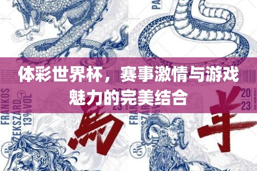 体彩世界杯，赛事激情与游戏魅力的完美结合